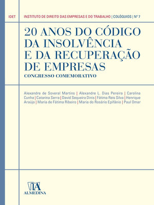 cover image of 20 Anos do Código da Insolvência e da Recuperação de Empresas--Congresso Comemorativo